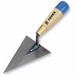 Truelle triangulaire 14cm cazzuola soie 0,8cm Revex