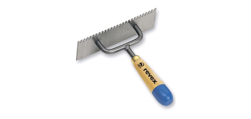 Truelle à berthelet 1 côté dent 6cm soie 1cm Revex