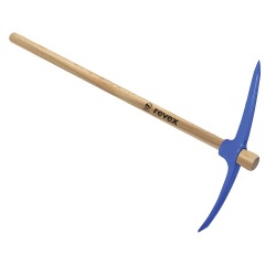 Pioche de terrassier œil rond 2,5kg + manche bois Revex