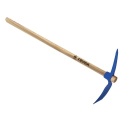 Pioche cantonnier œil rond 1,4kg + manche bois Revex