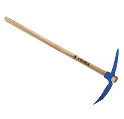 Pioche cantonnier œil rond 2kg + manche 100cm Revex