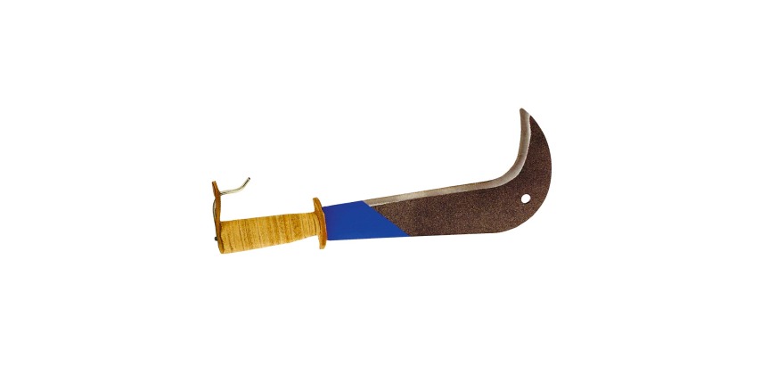 Serpe à soie 28cm + manche cuir et crochet 12cm Revex
