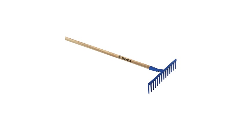 Râteau à béton 14 dents droites + manche 150cm Revex