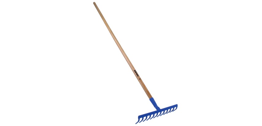 Râteau douille forgée 12 dents courbes + manche Revex