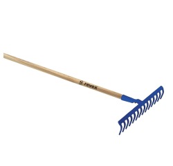 Râteau douille forgée 14 dents courbes + manche Revex