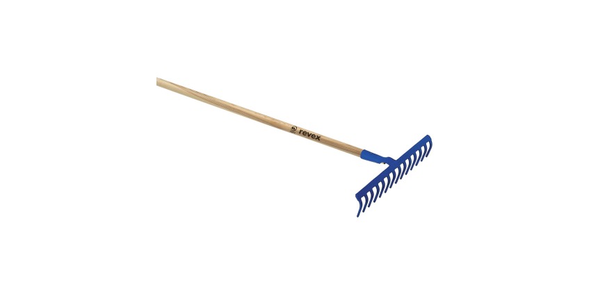 Râteau douille forgée 16 dents courbes + manche Revex