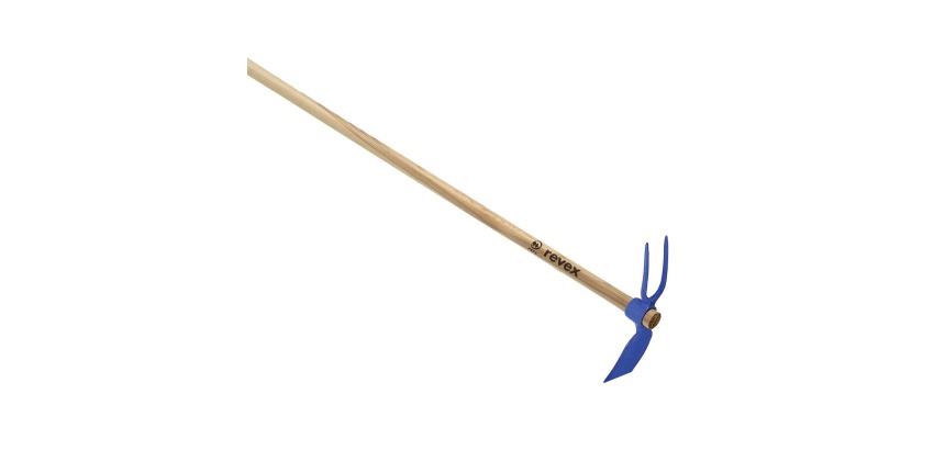 Serfouette forgée panne et fourche 30cm + manche Revex