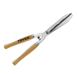Cisaille haie lame ondulée 23cm + manche bois Revex