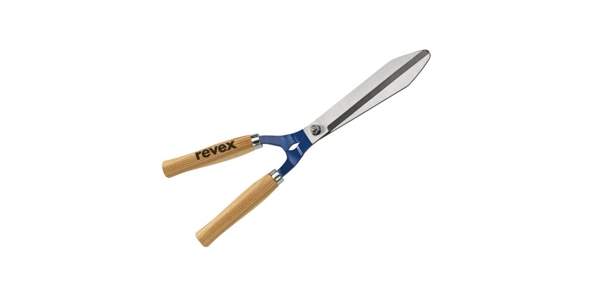 Cisaille haie lame droite 26cm + manche bois Revex
