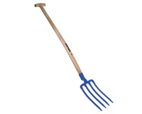 Fourche à bêcher 4 dents 30cm + manche bois béquille