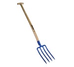 Fourche-bêche 4 dents 30 cm avec manche bois béquille Revex
