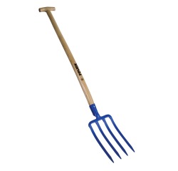 Fourche-bêche 4 dents 30 cm avec manche bois béquille Revex