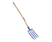 Fourche à bêcher 4 dents 30 cm avec manche bois pomme Revex