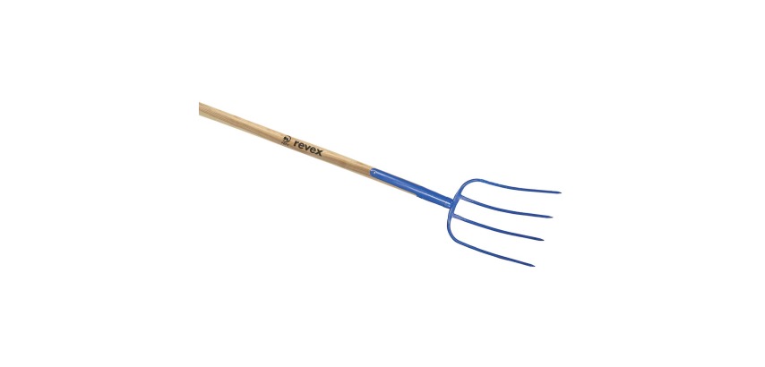 Fourche à fumier 4 dents 30cm + manche pomme Revex