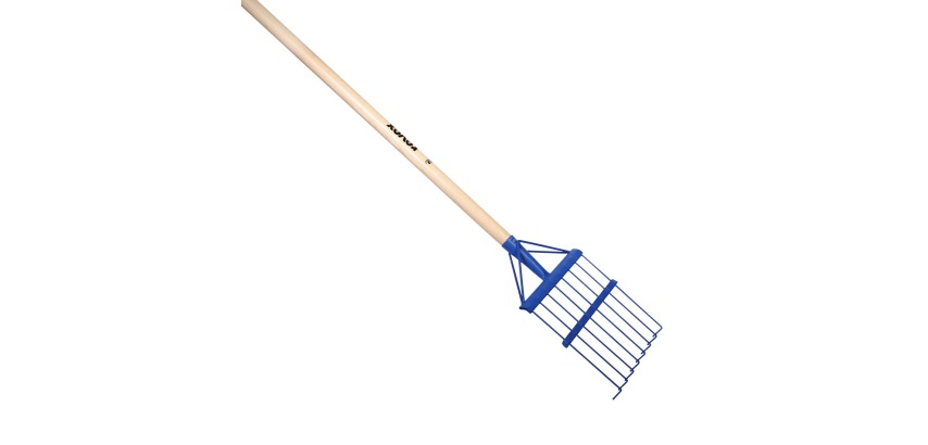 Balai de haie 8 dents éventail 21cm + manche