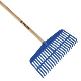 Balai plastique rectangulaire 22 dents 40cm + manche