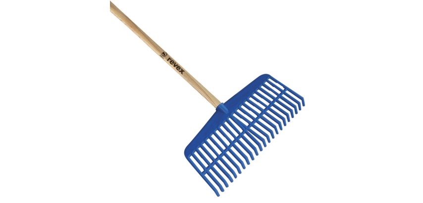 Balai plastique rectangulaire 22 dents 40cm + manche