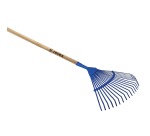 Balai à gazon 22 dents fil plat 48cm + manche