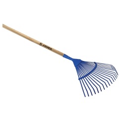 Balai à gazon 22 dents fil plat 48cm + manche