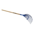 Balai à gazon 22 dents fil rond 45cm + manche