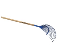 Balai à gazon 22 dents fil rond 45cm + manche
