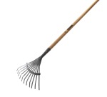 Balai de rocaille 11 dents plates 25cm + manche Revex