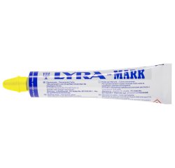 tube peinture indélébile lyra mark - marqueur a bille- jaune - pointe 3 mm