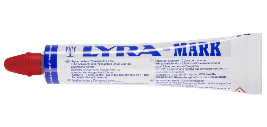 tube peinture indélébile lyra mark - marqueur a bille- rouge -  pointe 3 mm