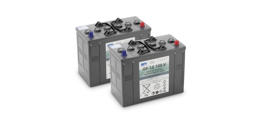 Kärcher - Lot de batteries Gel 2x 12V/105Ah, 24 V, 105 Ah, Sans entretien