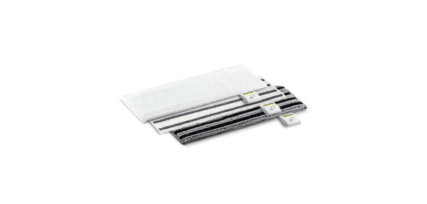 Kärcher - Jeu de 3 serpillières microfibres (1 souple, 1 abrasive, 1 très abrasive)