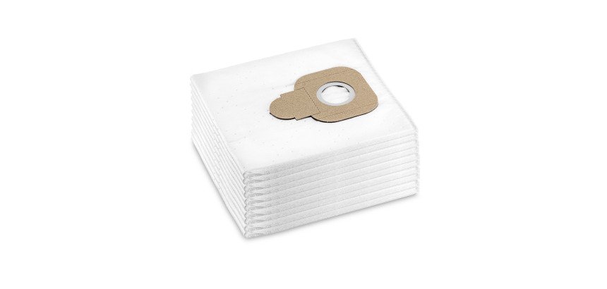 Kärcher - Sachet filtrant toison, 10 Pièce(s), T 10/1, T 10/1 Bp, T 15/1, T 15/1 Bp