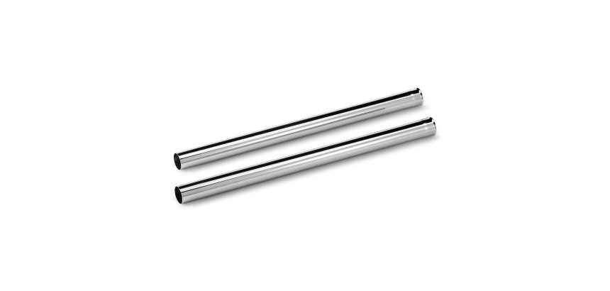 Kärcher - Tube d'aspiration, 2 x, NT, DN 35, longueur de 550 mm, acier chromé, compatible avec : NT 27/1, NT 30/1, NT 40/1, NT 50/1, NT 55/1, NT 65/2, NT 75/2