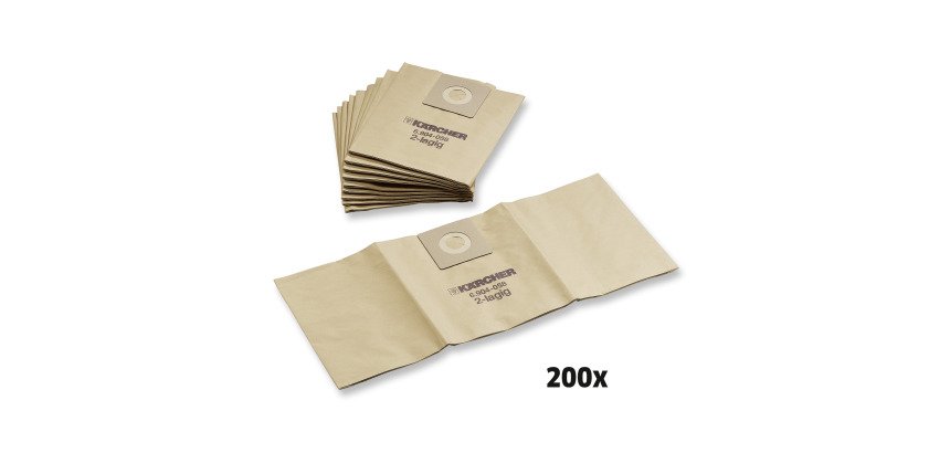 Kärcher - Sacs  filtrants papier, 200 Pièce(s), T 12/1
