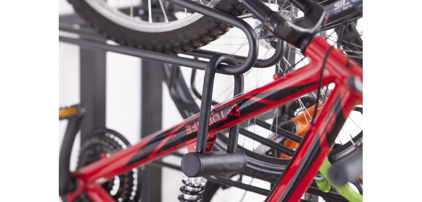 Support vélo sur pied 4 arceaux