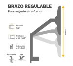 Brazo para monitor individual Platinum Series™ Plata Fellowes