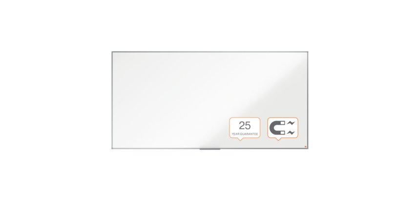 Pizarra NOBO Essence acero vitrificado 2400X1200mm, blanco
