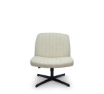 Chaise pivotante, inclinable Opti542, tissu crème, sans roulettes