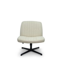 Chaise pivotante, inclinable Opti542, tissu crème, sans roulettes