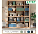 Caja de almacenamiento Leitz Puro con tapa, pequeña, 7L, cartón 100% reciclado, paquete de 2 - Beige - 7