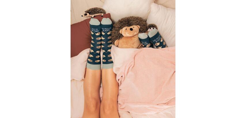 Calcetines "Me pones los pelillos de punta" Azul talla 42-46
