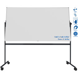 Tableau blanc rotatif émaillé UNITE PLUS 120x220cm - Legamaster