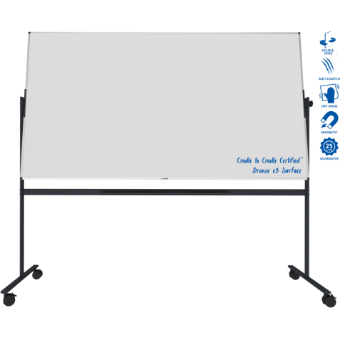 Tableau blanc rotatif émaillé UNITE PLUS 120x220cm - Legamaster