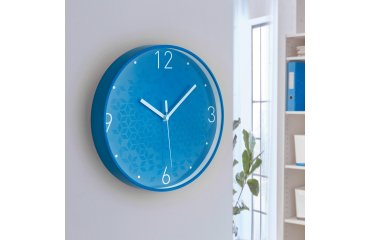Reloj de pared silencioso Leitz WOW - 29 - Azul