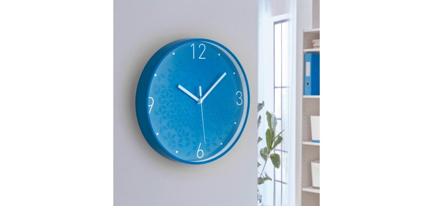 Reloj de pared silencioso Leitz WOW - 29 - Azul