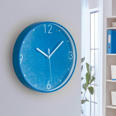 Reloj de pared silencioso Leitz WOW - 29 - Azul
