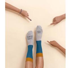 Calcetines "Levántate con el pie derecho" Smiley talla 36-41
