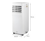 DOMO DO10162 Mobiles Klimagerät ‘CoolMax’ für Räume bis zu 20m² - 7000 BTU