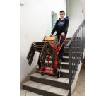 Diable porte-chaises acier 250/70 kg bavette réglable poignée fermée roue étoile caoutchouc