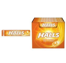 Caramelos Halls Honey Lemon Sin Azúcar - Estuche 20 Unidades