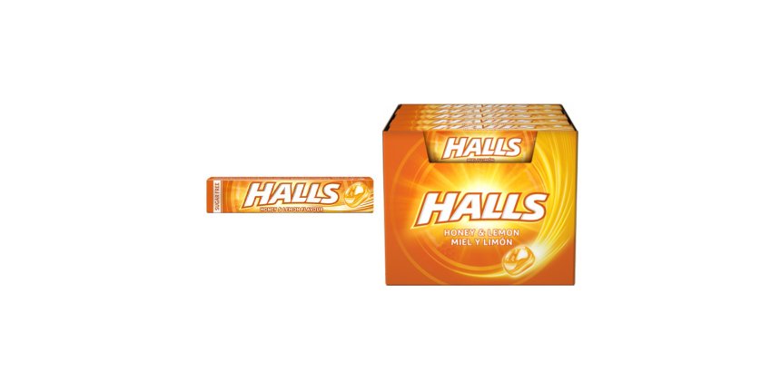 Caramelos Halls Honey Lemon Sin Azúcar - Estuche 20 Unidades